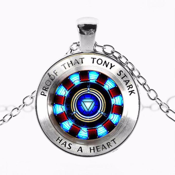 marvel avenger endgame Iron Man arc reactor necklace Tony Stark Necklace Quantum Realm pendant action Figure toy cosplay men kid