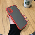 For Samsung Galaxy A02s - High Quality Matte PC Back Soft TPU Frame Shockproof Color Button with Camera Protection Lens Protection Camera Protective Back Cover Case For Samsung Galaxy A02s. 