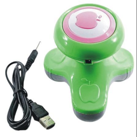 EMILY Electric Body Massager For Men, Women And Girls Portable Handled Triangle Vibrational Electric Massager Operated by USB Cable OR 3 AAA Batteries AC DC DUAL OPERATING SYSTEM, DC AND AC, NOT RECHARGEABLE, LIGHTLY PRESS FROM TOP IT WILL WORK