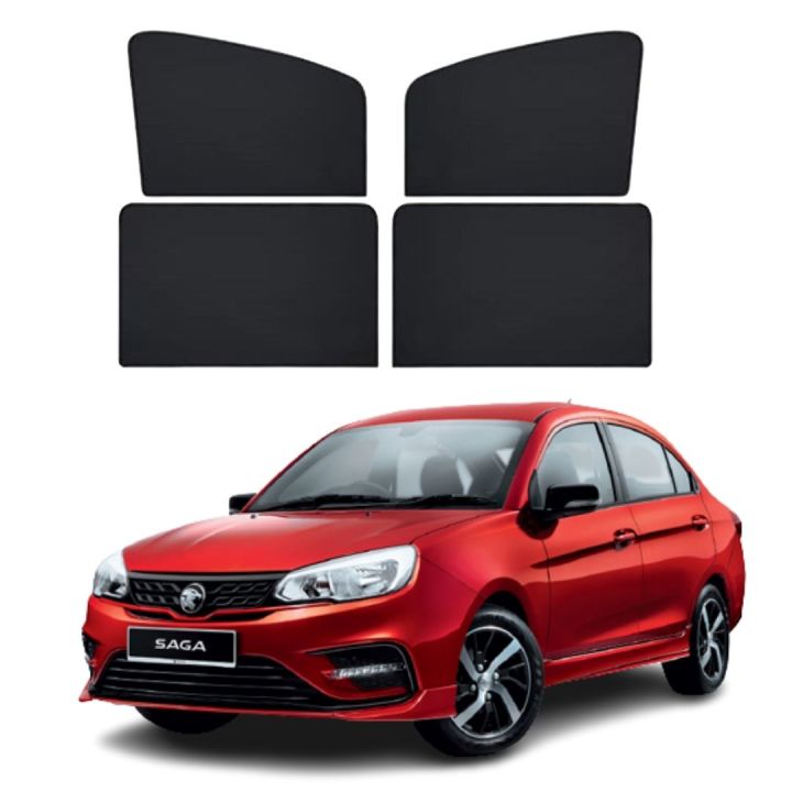 proton saga window shades 4pc black