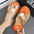 Kuluzhi 2023 New Men's Anti slip Breathable Trendy and Fashionable Herringbone Slippers. 