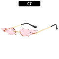 Fire Flame Sunglasses Women Men Brand Designer Trendy Rimless Sun Glasses Novelty PC Frame UV400 Shades Party Cosplay Eyewear. 