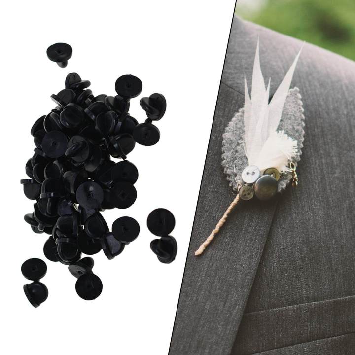 200x Silicone Pin Backs Lapel Pins Backings Butterfly Clutch Pin Keepers for Uniform Badges