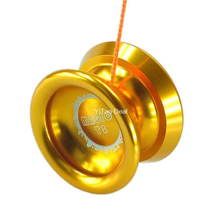 EBOYU New Golden yoyo Ball Magic YoYo T8 Shadow Aluminum Professional Yo-Yo Ball Gift Toys for Kids