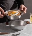 1Piece Korean Snack Bowls 304 Stainless Steel Bowl Handle, Durable Mixing Bowls, Fruit Salad, Soup, Rice, Noodles, Ramen, Korean Snack Bowls. 