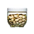 4 Pcs Transparent Plastic Jars With Air Tight Interlock Feature 120ml Each (Multicolours). 