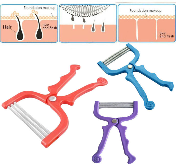 Facial Hair Remover Tool Face Beauty 3 Spring Threading Removal Epilator