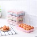 Egg Cartons, PP Egg Holder With Buckle Colorful Tray Store 15 Eggs Egg Container For Refrigerator. 
