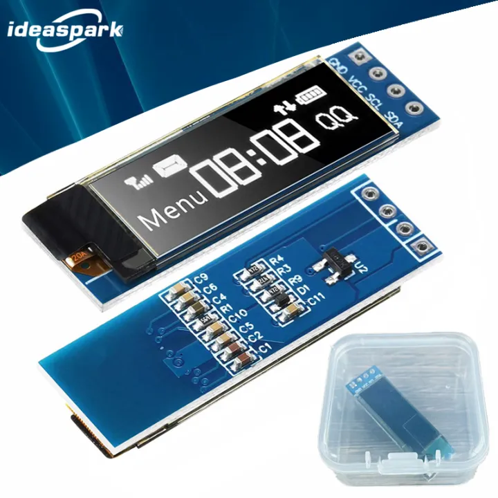 0.96%20Inch%20OLED%20Display%20Module%20SSD1306%20I2C%20IIC%20SPI%20Serial%20128X64%20LCD%204%20Pin%20YellowBlue%20WhiteBlue%20for%20Arduino(Pin%20Headers%20Soldered)%20-%20Image%205