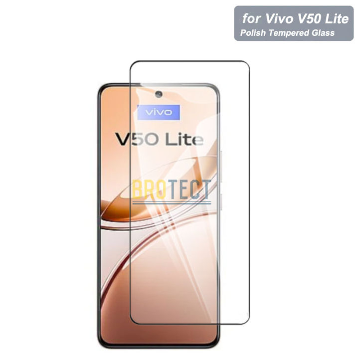Vivo V50 Lite Tempered Glass Screen Protector 2.5D Polish Glass For Vivo V50 Lite - Transparent