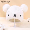 ECHIDNA Toddler Hat Embroidery Face Newborn Baby Knitting Hat. 