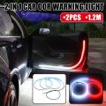 Universal Car Door Opening Warning Lights LED Dynamic Car Door Warning Light Strip 1.2M Waterproof Interior Atmosphere Lights 2 Pcs. 