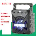 KTS-1172 Wireless Portable Speaker, Bluetooth Speaker, Speaker Drive Size 3inches With Led Light Support Mic. 