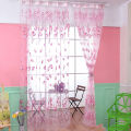 Sheer Curtain Washable Breathable Transparent Door Drape. 