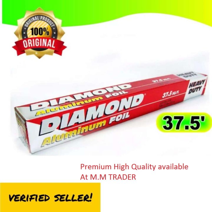 Premium Multipurpose Organic food wrapping paper Roll Eco-Friendly Freshwrapp Aluminium Foil Kitchen Prime Food Grade Aluminium Foil - 37.5 Sq Ft - Silver
