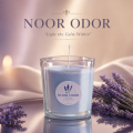 Noor Odor Lavender Scented Candle – Premium Soy Wax Glass Candle 40ML | Relaxing Aroma for Home Décor & Self Care. 