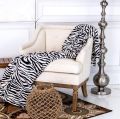 Faux Fur Zebra Print Throw Blanket For Bedding. 