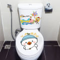 Cute cartoon spongeBob SquarePants toilet stickers, bathroom waterproof stickers, personality funny toilet seat decoration stickers. 