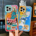 Luxury Super cute Retro cartoon soft silicone case for iPhone 11 12 Pro Max 13 XR X XS 7 8 Plus Summer atmosphere Back Cover. 