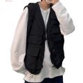 Cargo Waistcoat Multi Pockets Men Fashion Thin Tooling Vest. 