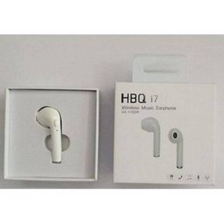 I7 Bluetooth Wirelesss Headset Right Ear Single Earbuds For Iphone & Android Phone (White)