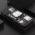 Hontinga for iPhone XS MAX Case Cartoon Magazine Style Side Design Back Cover Soft Square Edge Liquid Silicone Phone Cases. 