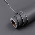 Black Vinyl Marble Contact Paper for Kitchen Cabinets and Windows, Waterproof DIY Sticker Roll Sheet. 