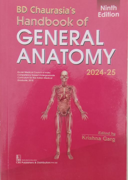 BD Chaurasia Handbook of General Anatomy  9th Edition by Krishna Garg