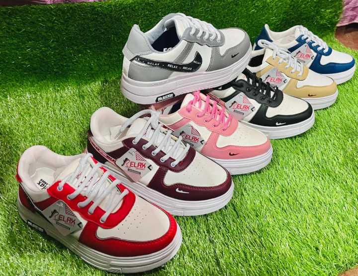 Trendy Casual Platform Sneakers for Women Stylish Lace-Up Fashion Sports Shoes | Comfortable Daily Wear Footwear