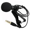 Mic 3.5mm Clip Microphone Collar Mike for Voice Recording Lapel Mic Mobile, PC, Laptop, Android Smartphones, DSLR Camera Microphone Microphone (Black) Microphone. 
