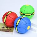 Magic Flying Saucer Ball Frisbee Deformation Ufo Football Flat Throw Disc With 3 Led Lights Flying Toys Outdoor Garden Beach Game Toy. 