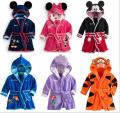 【ALLGOOD】Boy Girl Bathrobe Children'S Cartoon Bathrobe 2 Color Home Robe  Baby Girl Clothes Kids Fortnite Toddler Skirt Shorts  Panda Spiderman. 