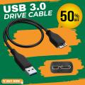 USB 3.0 Micro-A to Micro-B SuperSpeed Cable - 45cm. 