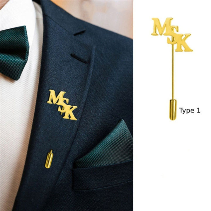 Decent Article Custom Name Brooch, Name Coat Pin For Men, Name Brooch, Name Lapel Pin With Latest Design Fully Customized