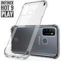 Infinix Hot 9 Play X680 Transparent 1.5mm Anti Shock Soft Bumper Jelly Crystal Clear Tpu With Four Side Corner Airbag Protection Back Cover - Silicone Case. 
