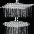 Rainfall Shower Head Multiple Sizes Square Shape, Solid Stainless Steel Color Square Ultra Thin Water Saving Chrome Finish  Color. 