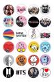 PACK OF  2 GET 1 FREE BTS Stickers Koran Boys and Girls Fans BT21 KPOP Uncut. 