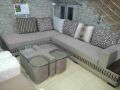 Dua Interiors Design L Shape Sofa Set, Corner Sofa With Cushions. 