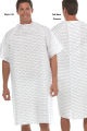 Patient Dress gown with trouser Cotton Blend Unisex Hospital Gown, Washable Fits Sizes up to 2XL made in pakistan. 