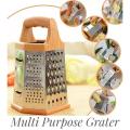 Multi purpose Stainless Steel 6-Sided Grater Box Grater kadu kash machine Cheese Cucumber Vegetable Cheese Slicer Shredder Kitchen Accessories. 