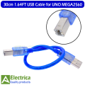30cm 1.64FT USB Cable for Uno R3/Nano/MEGA 2560/Leonardo/Pro Micro/DUE High Quality Mini / Micro USB 0.3M for Arduino by Electrica. 