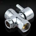 3 Way T Shape Adapter Diverter ,Shower Head Connector ,Brass Faucet Water Tap for Bathroom Home Hand Showe,r Angle Vae Hose Accessories. 