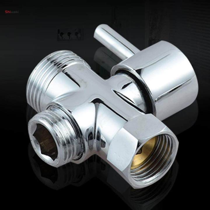 3 Way T Shape Adapter Diverter ,Shower Head Connector ,Brass Faucet Water Tap for Bathroom Home Hand Showe,r Angle Vae Hose Accessories