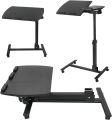 Folding Multi-Adjustable Rolling Laptop Desk - 360° Swivel - 180° Tiltable - Height Adjustable - Portable Notebook Stand Lockable Casters. 