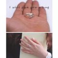 New Gift Fashion I Love u Forever silver color Hug ring adjustable. 