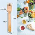 AURA [100Pcs Disposable Wooden fork for fruits fork Wood Western Steaks Wedding Party Tableware Kitchen Accessories}. 