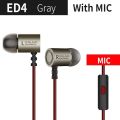 KZ ED4 Headphones Bass Ear HIFI Headset DJ Earphone Metal Stereo Earbuds with Microphone for Mobile Phone MP3 MP4 in ear monitor. 