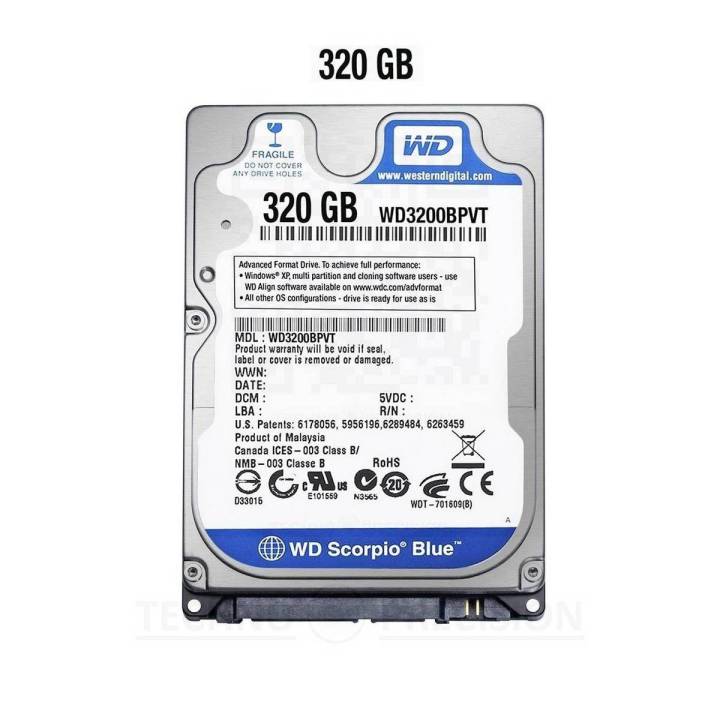 SEAGATE, WD-Western Digital, TOSHIBA, HITACHI, FUJITSU LAPTOP HARD DISK DRIVE HDD 320GB - REFURB- PULLED FROM LAPTOP - 100% HEALTH