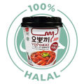 Yopokki Halal Spicy Topokki (Rice Cake) | Spicy Flavor Topokki | Korean Imported Halal Rice (Tteokbokki ) Cake 140 Gram. 