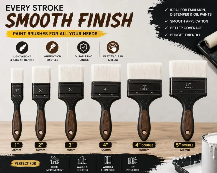 Premium%20Paint%20Brush%20Set%201"%202"%203"%204"%204"%20Double%205"%20Double%20%7C%20White%20Nylon%20Bristles%20%7C%20PVC%20Handle%20%7C%20Wall,%20Oil%20&%20Emulsion%20Paint%20Brush%20-%20Image%205